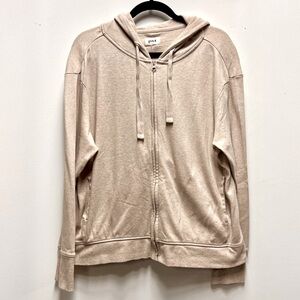 Pact Unisex Hoodie All Organic Cotton full zip front Sweatshirt Size L
